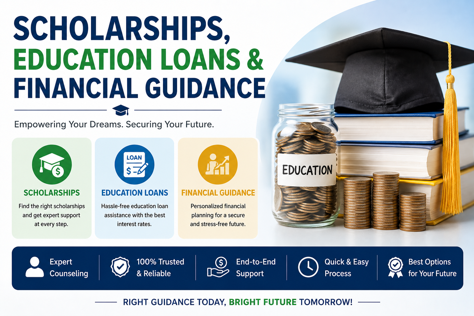 Scholarships, Education Loans & Financial Guidance